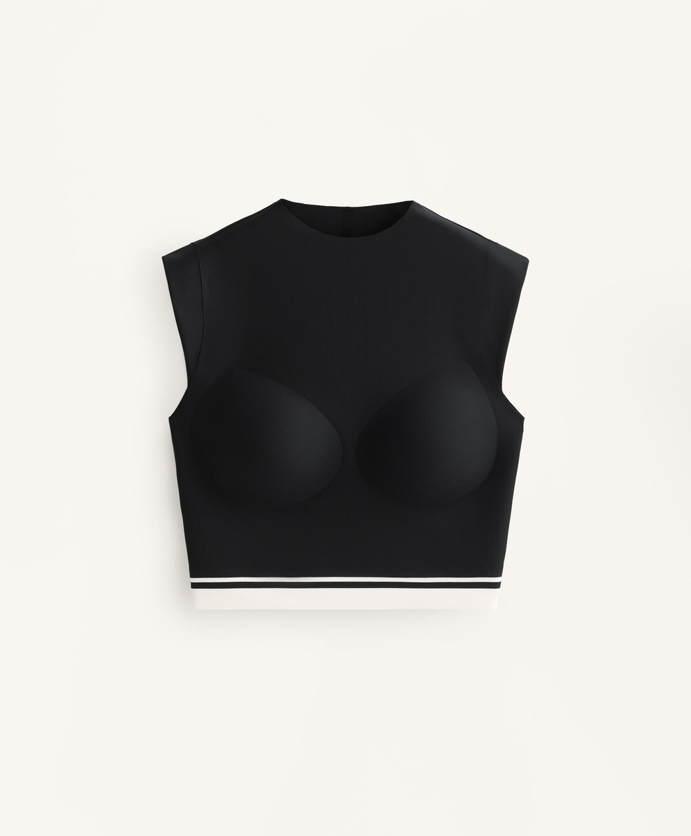 Oysho Спортивный топ Perfect-adapt, черный
