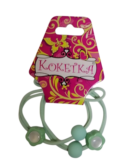 Резинки для волос детские 2шт «МЯТНЫЙ БУМ», цветочек, микс 5 цветов, d-5.5см (Кокетка)