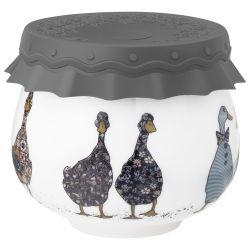 БАНКА LEFARD "FAMILY FARM" С СИЛИКОНОВОЙ КРЫШКОЙ 8*8*6,5 CM 180 МЛ