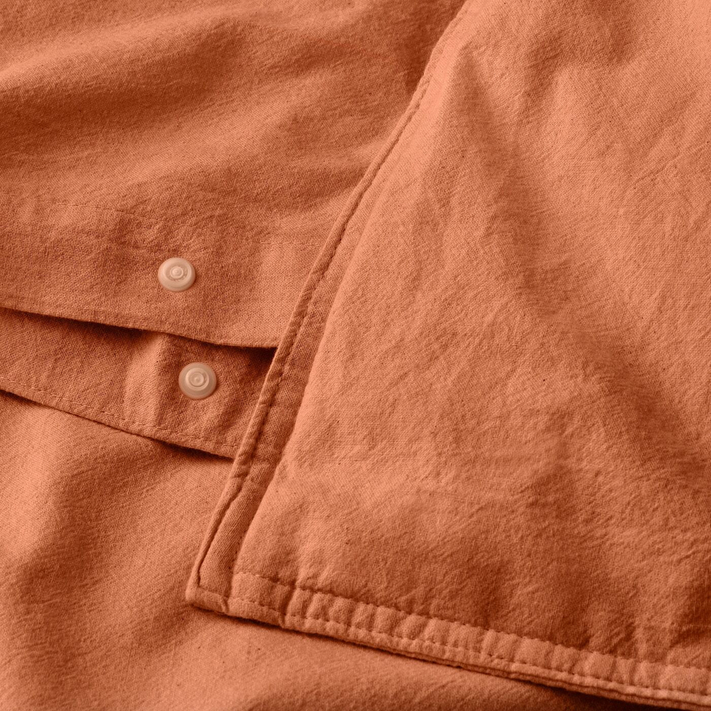 Комплект постельного белья IKEA ANGSLILJA (ЭНГСЛИЛЯ), Двуспальный, Кирпичный, 240x220, 50x80 см