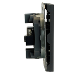 Розетка TV + компьютерная RJ-45 (механизм), STEKKER, RST00-5106-05, серия Эмили, черный уголь, soft touch 49846