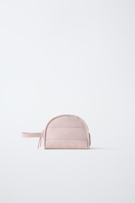ZARA СТЕГАНЫЙ НЕСЕССЕР, РОЗОВЫЙ