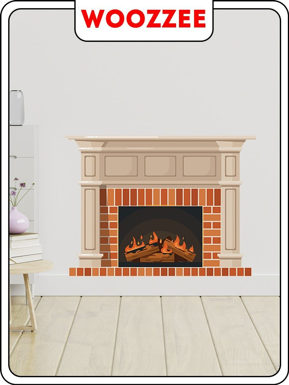 Наклейка декоративная "Камин"