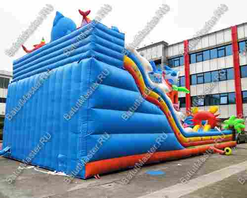 Коммерческий надувной батут "На морском дне" 15*8*8 м