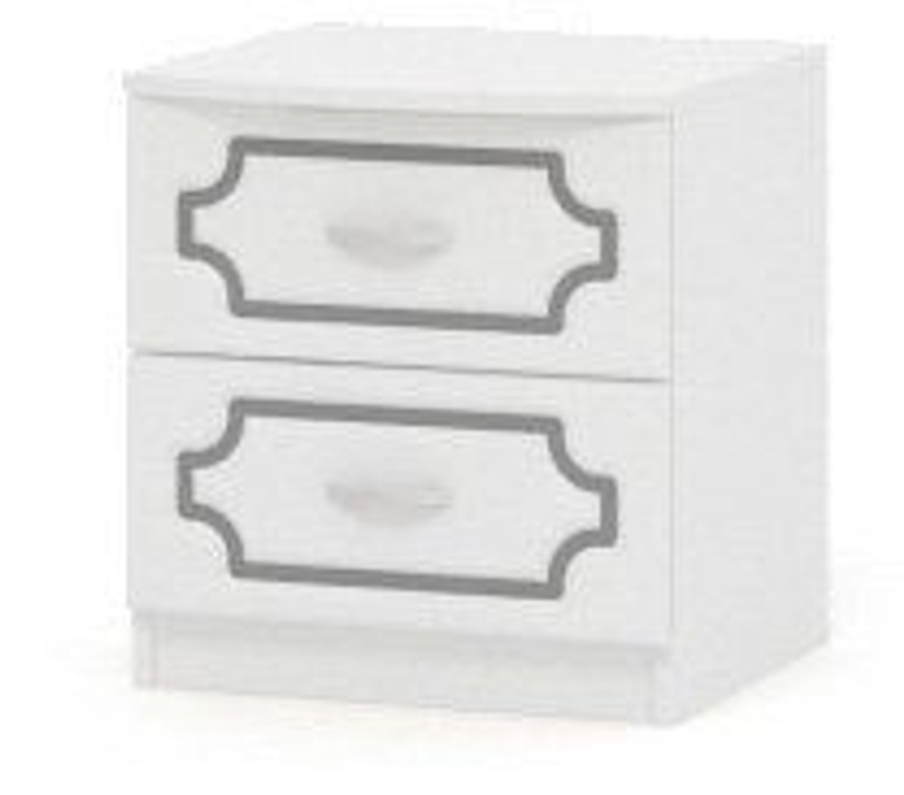 Тумба прикроватная Лакированный Белый Жемчуг - Тумба 2 ящика