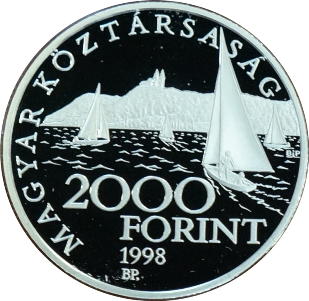 2000 форинтов. Корабль парусник Феникс бриг. Венгрия. 1998 год. BrUNC