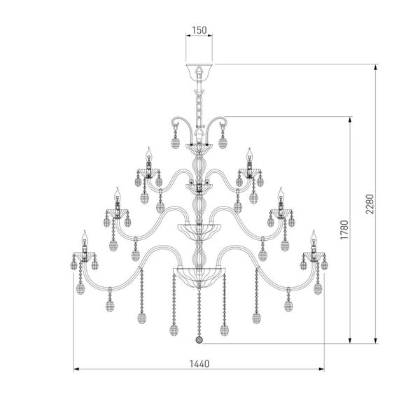 Подвесная люстра Bogates 256/42 Strotskis