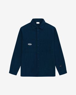 Рубашка Velvet Button Темно-Синяя