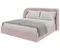 Кровать двуспальная Classic 180 см (розовый, велюр)