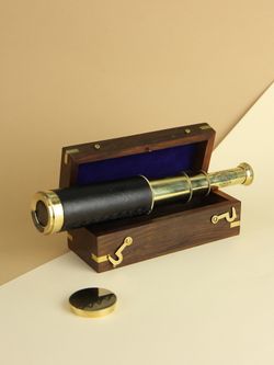 Nautical Подзорная труба в деревянном футляре