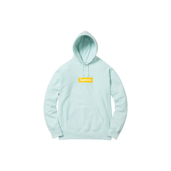 Supreme FW17 Box Logo Hooded Sweatshirt Ice Blue Bogo