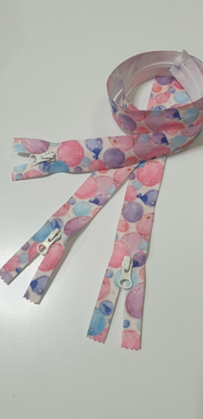 Молнии, набор (80см х 1шт, 20см х 2шт), принт- Пузыри, влагостойкие