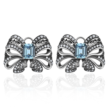 Серьги-банты с Топазами