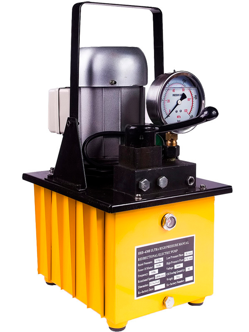 Насос электрогидравлический двусторонний TOR HHB-630B 380В, 0,75кВт, 8л