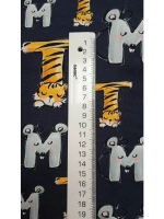 Футер (принт). Зверобуквы, 1,5 м.