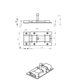 ЗАДВИЖКА ДВЕРНАЯ МЕТАЛЛИСТ ЗД-02 Б/П