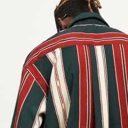 Рубашка ER "Green and Red Stripes" Short-Sleeved Shirt