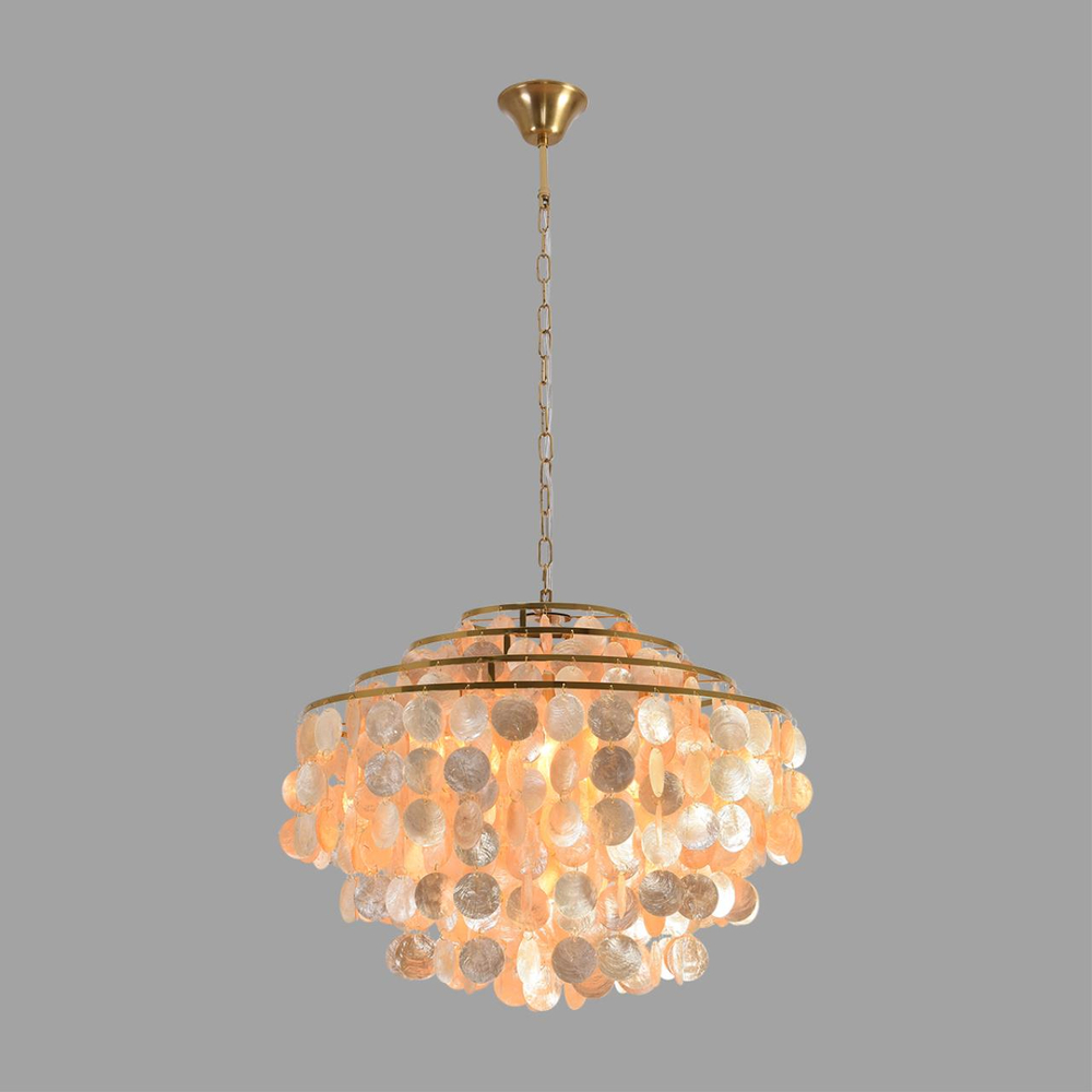 8386/6 MODERNI LN26 140 бронза/перламутровый, металл/ракушка Люстра E14 6*40W 220V SHELLA