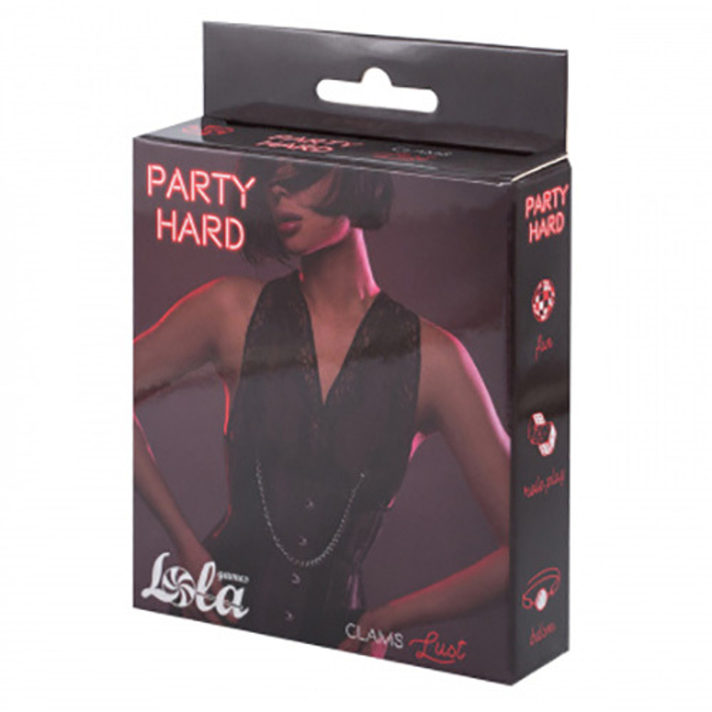 Зажимы на соски с цепочкой Lola Games Clamps Party Hard Lust 1138-01lola