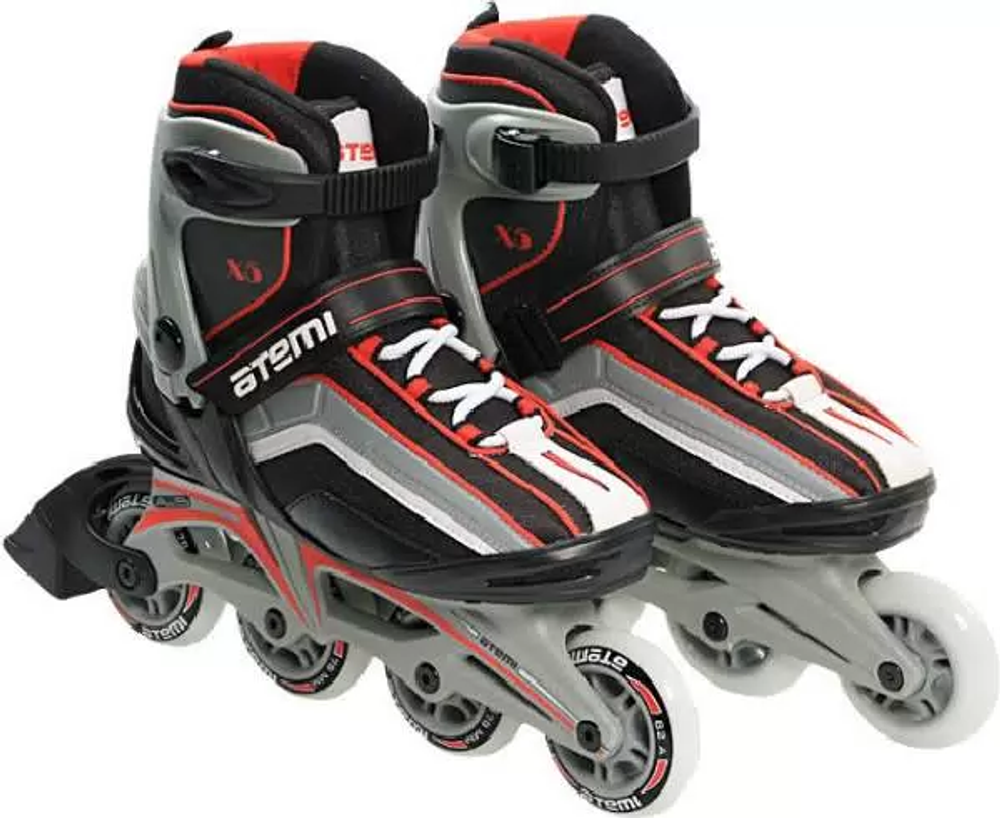 X5 man ролик коньки, красный/чер/сер, Alu, Abec5, 80mm PU, Размер, 40