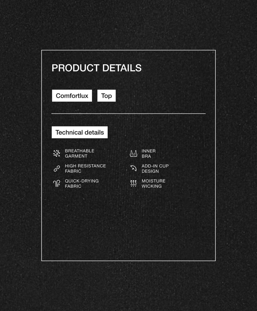 Oysho Топ на бретелях Comfortlux, черный