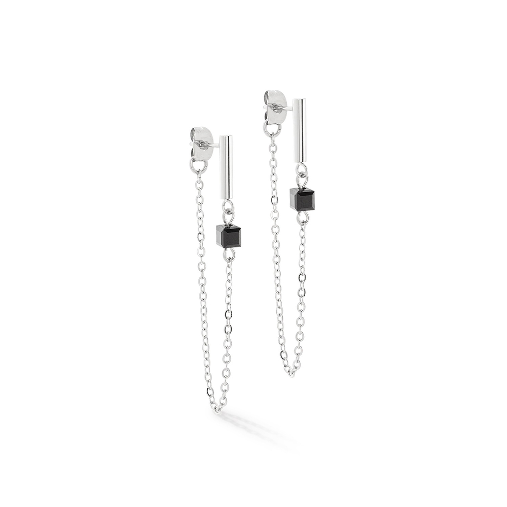 Серьги Coeur de Lion Black-Silver 5076/21-1317