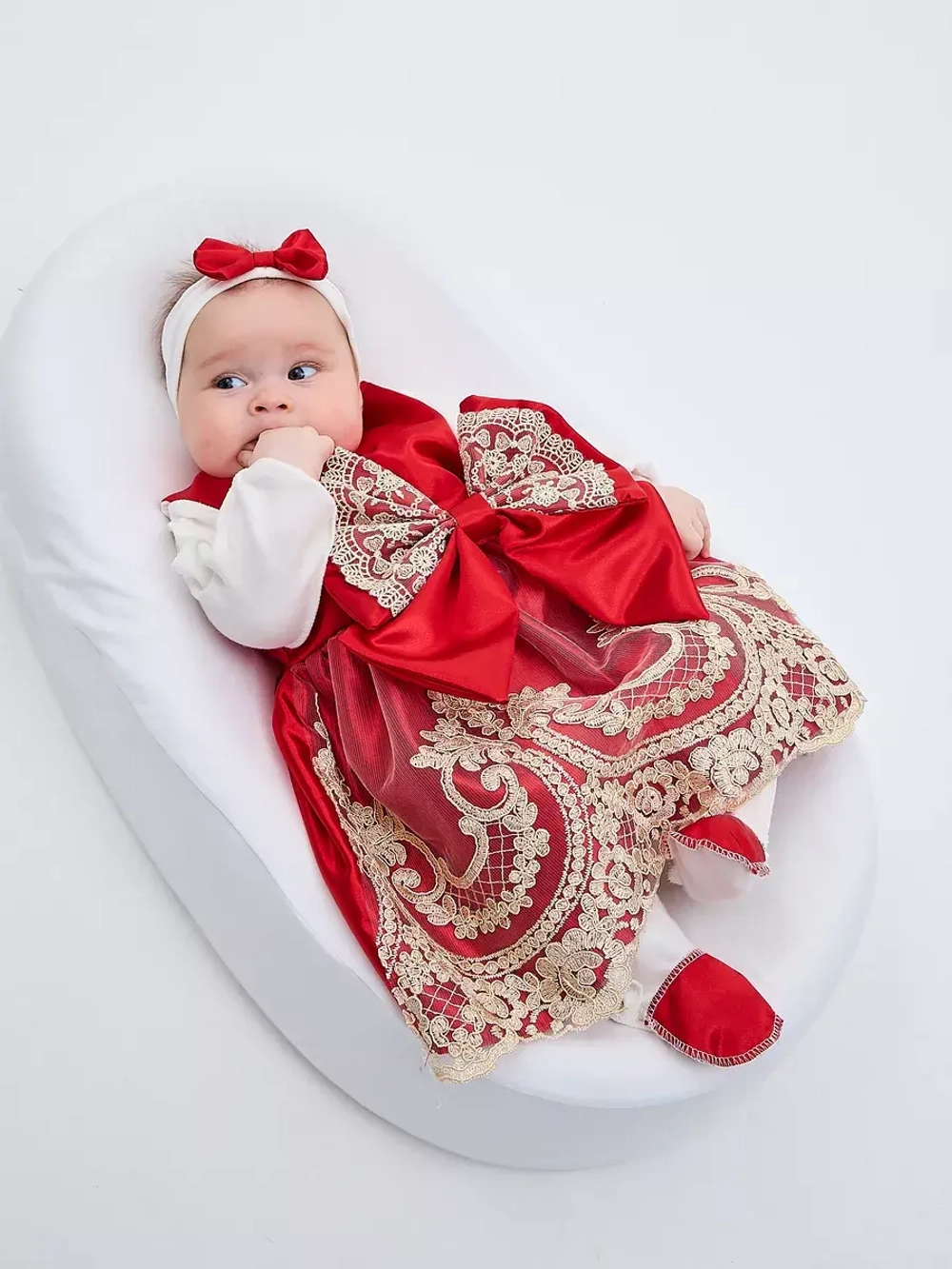 красное платье для новорожденных девочек