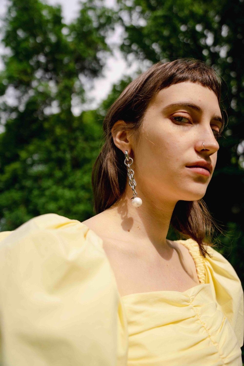 Моносерьга Before.Swine Ouroboros White