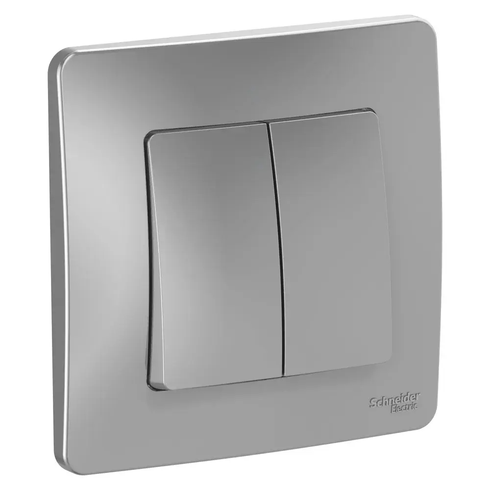 BLANCA С/У 2-клавишный ВЫКЛЮЧАТЕЛЬ (сх.5), 10А, 250В, АЛЮМИНИЙ