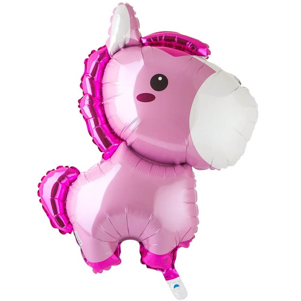 Шар Фольгированный Лошадка розовая (Розовый)