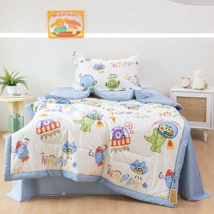 Постельное белье детское 160x80 Young на резинке, комплект с одеялом 100% хлопок OBKR024