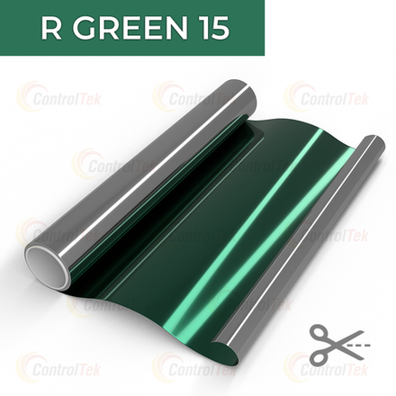Пленка солнцезащитная зеркальная R GREEN 15 ControlTek, (на отрез)