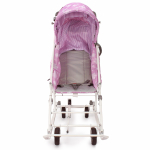 Санки-коляска "Наши Детки 3-1К" со снежинками на сиреневом