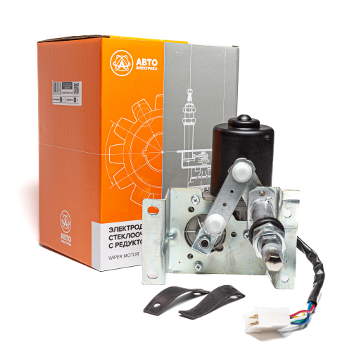 Привод стеклоочистителя (мотор-редуктор), ПАЗ, левый, с/о (без рычагов и щеток), 24 В (ан. 562.5205-100-03)