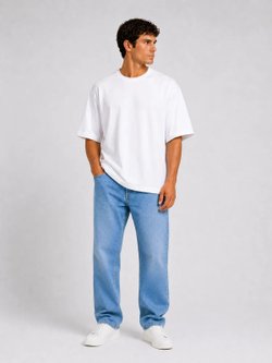 Футболка мужская белая oversize