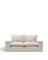 Двухместный диван Anarela 240 см, бежевый лен со съемным чехлом