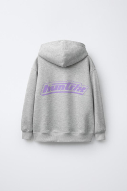 ZARA ХУДИ С ПРИНТОМ KPOP DEMON HUNTERS™ NETFLIX ©, СЕРЫЙ МЕЛАНЖ