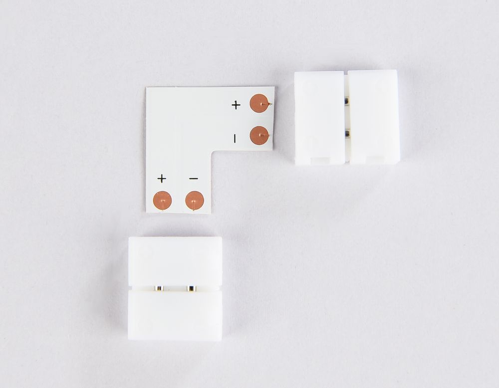 Ambrella Соединитель угловой L для светодиодной ленты 5050 12/24V (2 конт.) GS6551 (10шт) LED Strip GS6551