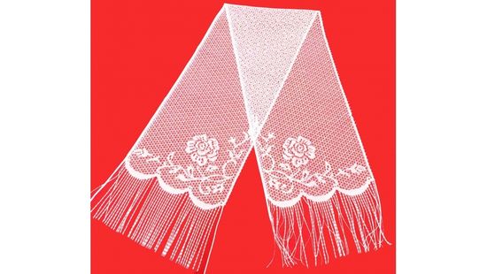 Шарф белый ТЮЛЕВЫЙ