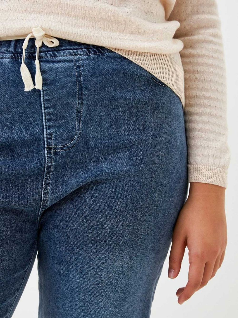 Джинсы на резинке больших размеров