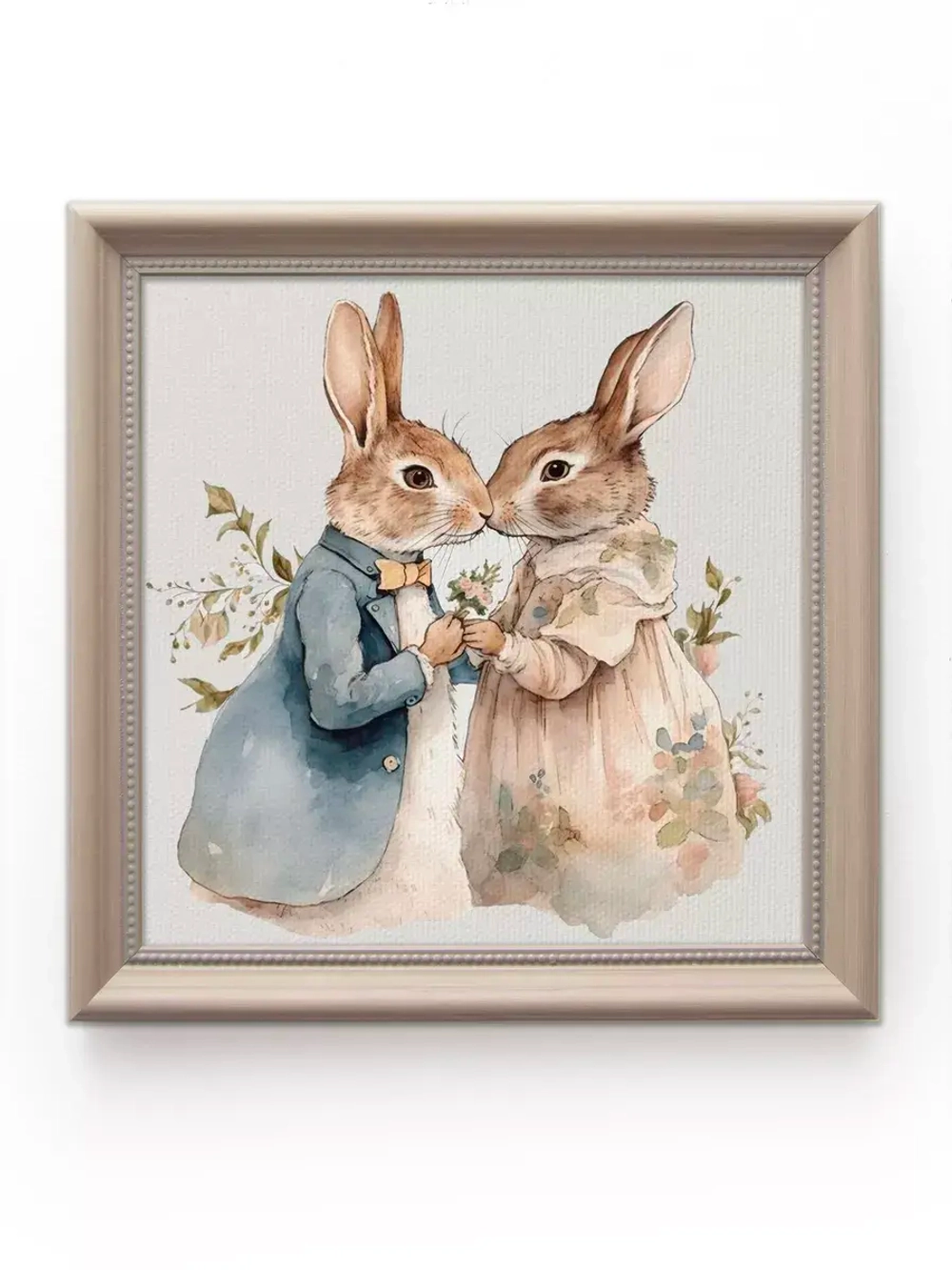 Картины на стену интерьерные на холсте 4 шт, 23*23 см