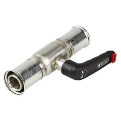 Кран шаровой HENCO из нерж. стали с ручкой, пресс-пресс, 32x32