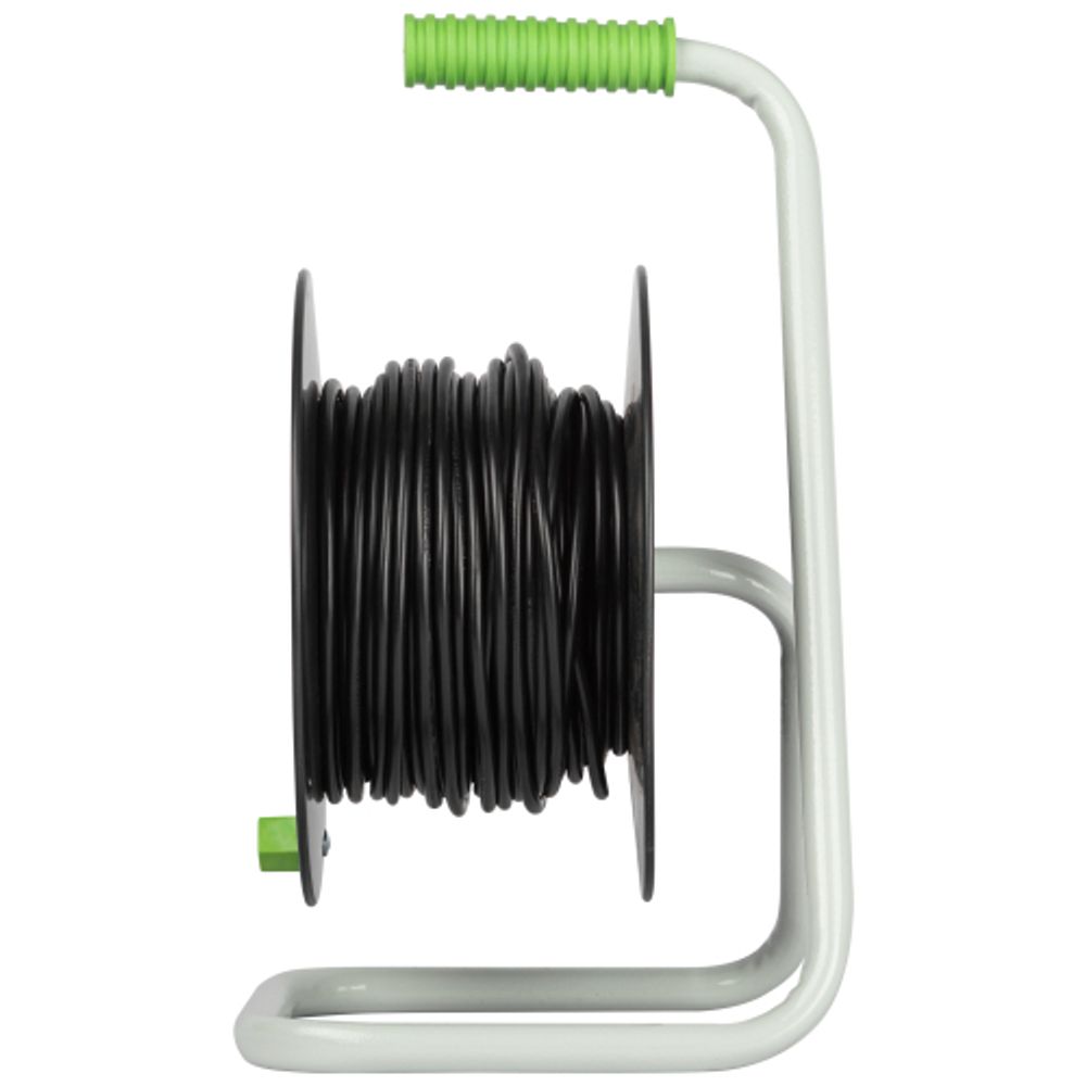 Удлинитель силовой ЭРА GREEN LINE KAT-2x0.75-30m Greenline на катушке пластик 4 розетки без заземления 30м ПВС 2x0.75мм2