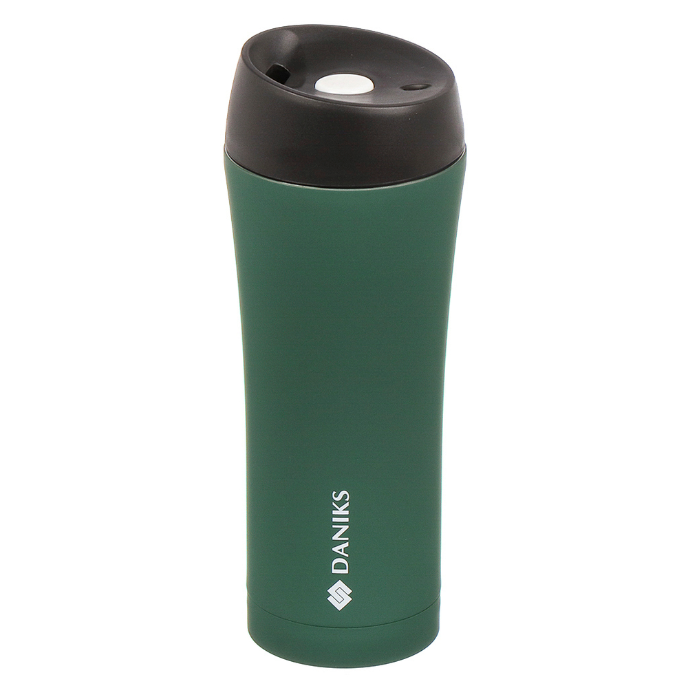 Термокружка нерж, 0.45 л, Daniks, колба нерж, изумруд, SL-NT015-soft-black-3308C
