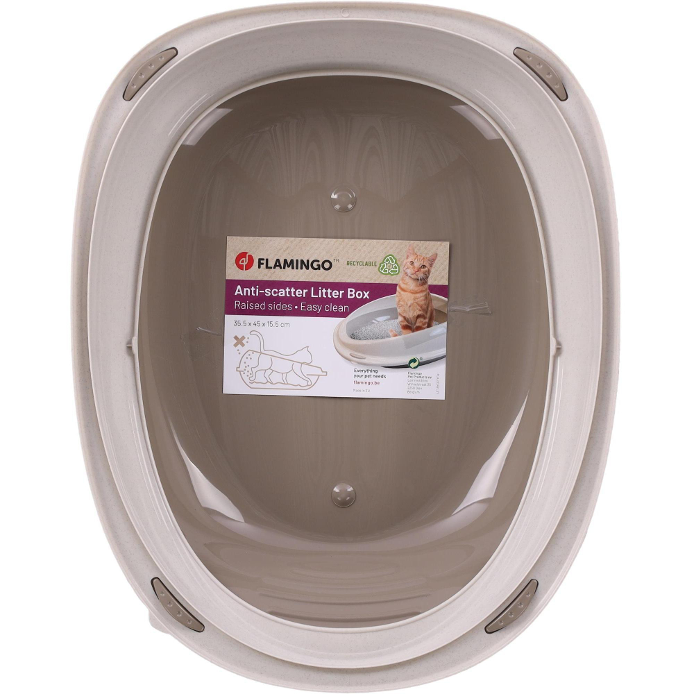 Туалет для кошек Flamingo Jota S, размер 35x45x12см., темно-серый
