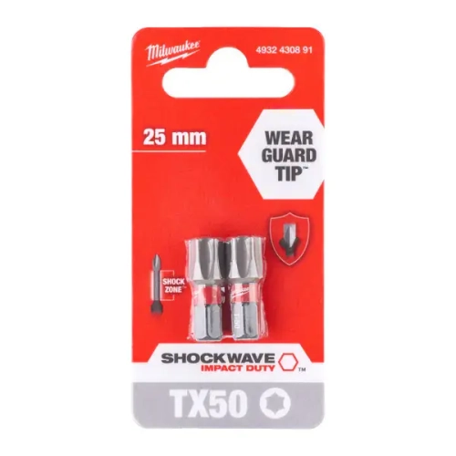 Насадка Milwaukee SHOCKWAVE TX50 25мм (2шт)