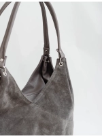 Сумка большая через плечо натуральная замша