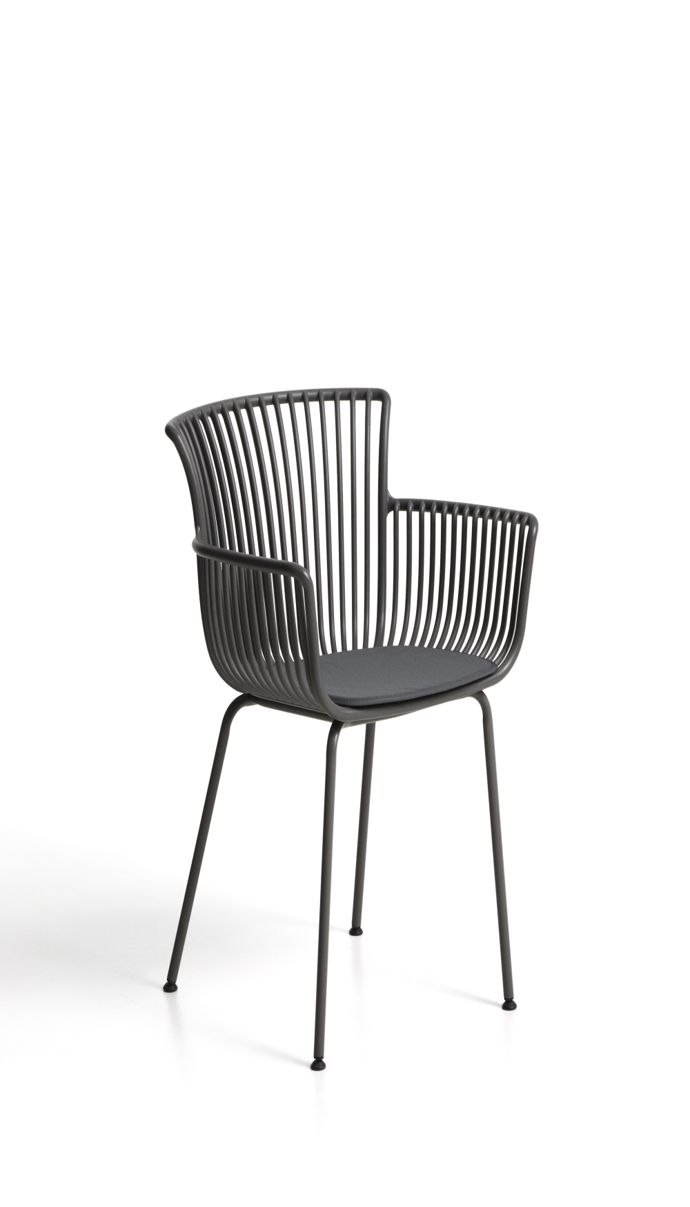 Уличный стул Surpika из пластика и графитовой стали