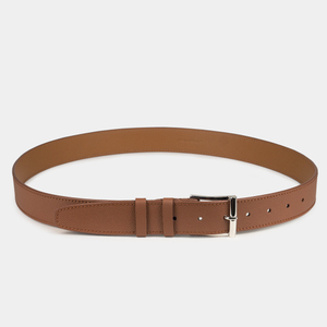 Женский ремень 35мм из кожи сафьяно, цвета карамель