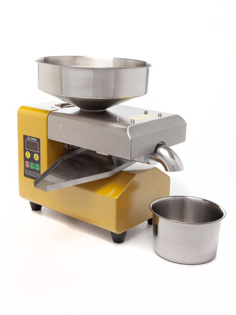 AKITAJP AKJP-600 электрический шнековый полупрофессиональный маслопресс с термостатом для дома и малого бизнеса